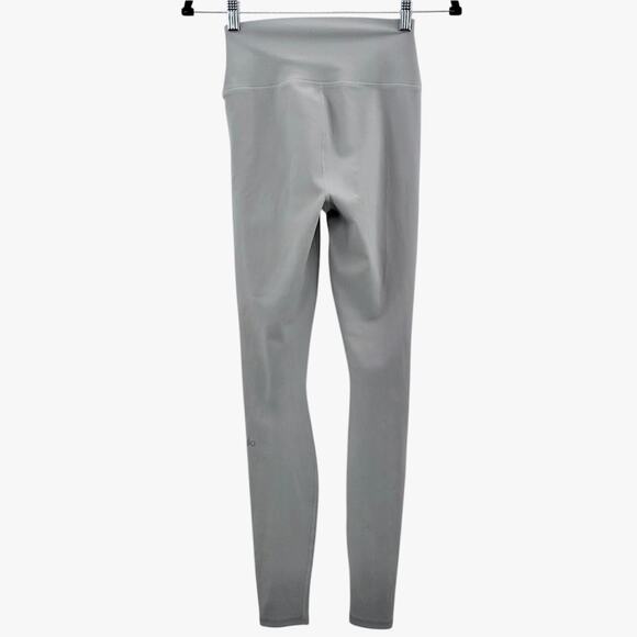 Alo Yoga Warrior Ripped Leggings Light Gray High Waist Size XS - Picture 3 of 5